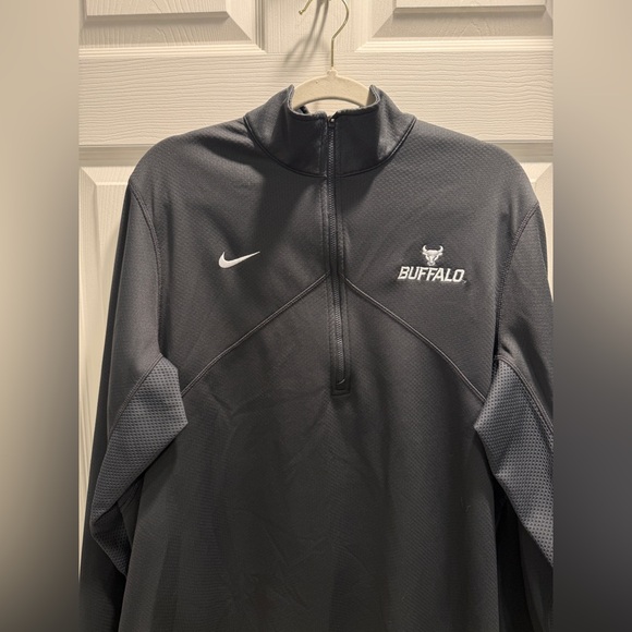 Nike Dri-FIT 1/4 Zip Pullover Men’s XL Black Buffalo Logo Performance Top - Picture 4 of 10